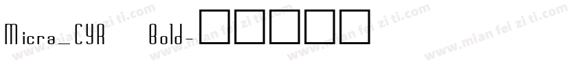 Micra_CYR Bold字体转换